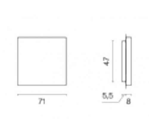 Заглушка для поста, без рамки Voltum VLS080107 S70