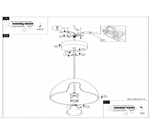 Подвесной светильник Eglo 92521 Pratella
