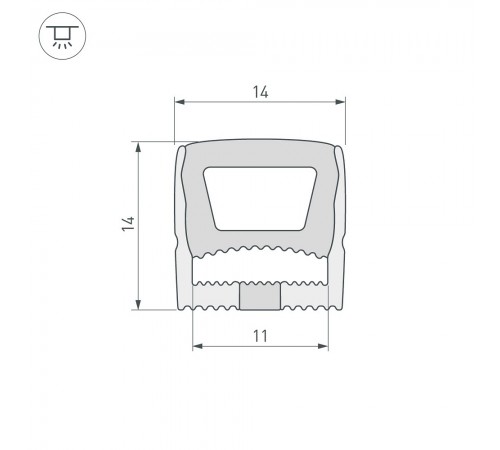 Короб накладной гибкий Arlight 041092 WPH