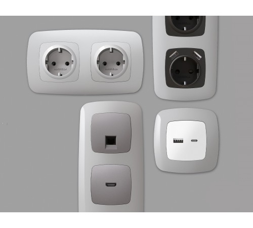 Рамка на 2 поста Ambrella Volt OF140402 Ecta