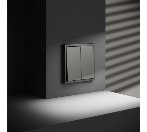 Выключатель двухклавишный без рамки Voltum VLS020106 S70