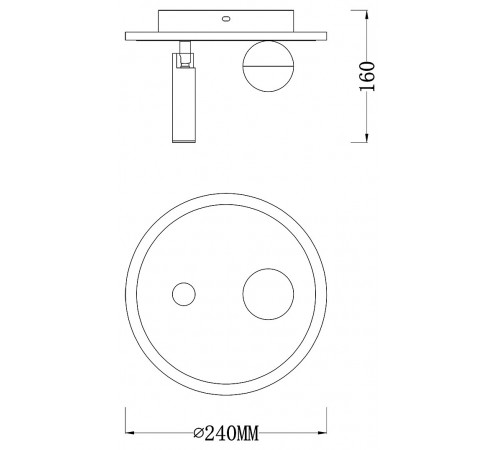 Накладной светильник Escada 20022SMA/01LED SWH 20022LED