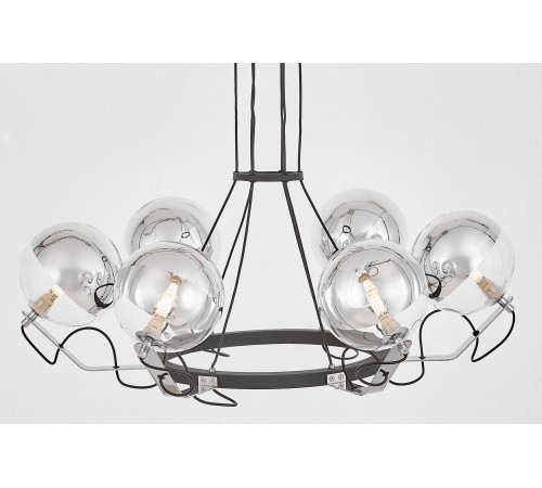 Подвесная люстра LUMINA DECO LDP 9110-6 BK+CHR MARSEO