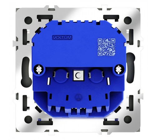 Розетка с заземлением и со шторкой и 2хUSB type A и C, без рамки Voltum VLS040507 S70