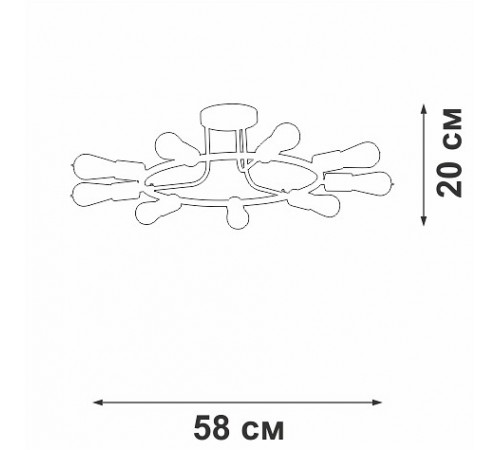 Потолочная люстра Vitaluce V3797-1/9PL V3797