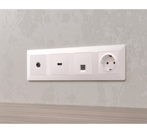 Накладка для розетки с заземлением и со шторками Ambrella Volt AP2070 Quant