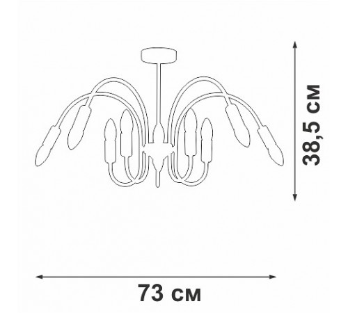 Люстра на штанге Vitaluce V3026-1/10PL V3026