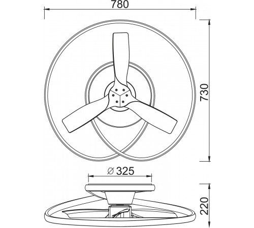 Светильник с вентилятором Mantra (люстры-вентиляторы) 8236 Ocean