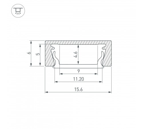 Профиль накладной Arlight 044530 MIC-M