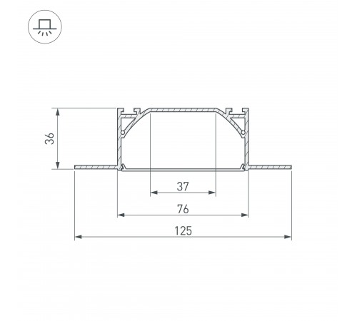 Профиль встраиваемый Arlight 025025 Arh-Linia72