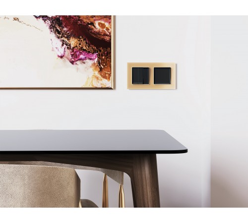 Рамка на 4 поста Ambrella Volt AF330604 Platos Стекло органическое