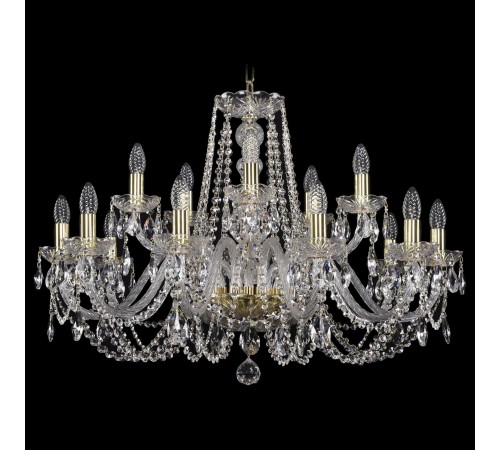 Подвесная люстра Bohemia Ivele Crystal 1402/10+5/300/G 1402
