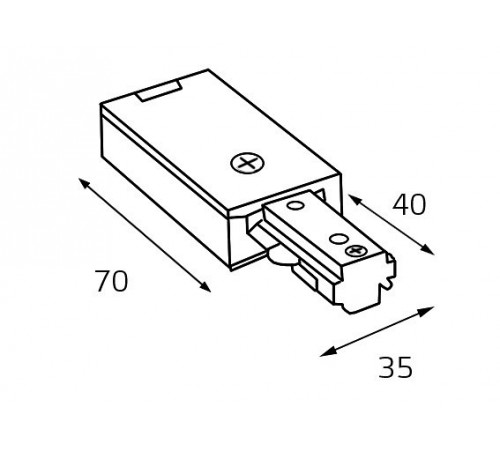 Токопровод концевой Italline WSO 71 white WSO