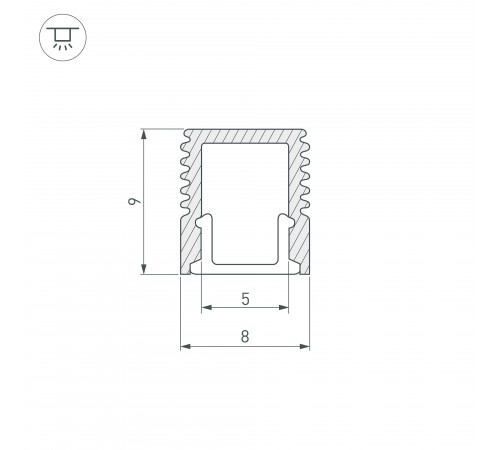 Профиль накладной Arlight 036031 SL-MINI