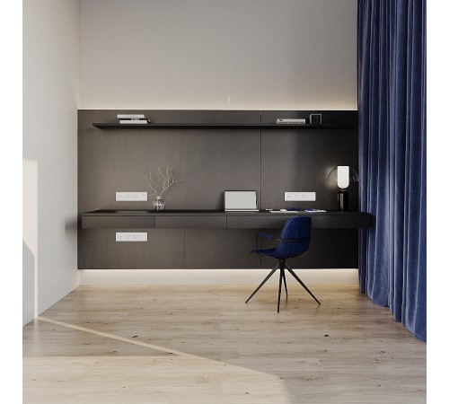 Розетка с заземлением и со шторкой, без рамки Voltum VLS040202 S70