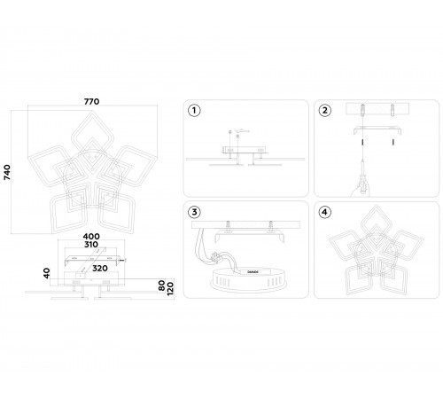 Потолочная люстра Ambrella Light FA8915 FA