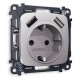Розетка с заземлением и 2хUSB type A, без рамки Ambrella Volt MO509010 Quant