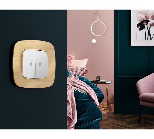 Рамка на 2 поста Ambrella Volt OF580302 Radian Металл