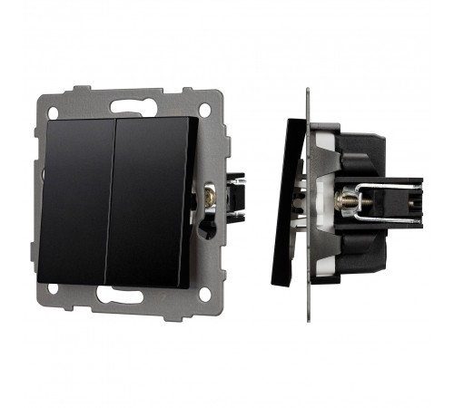 Выключатель двухклавишный без рамки Arlight 49888 SWT