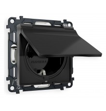 Розетка с заземлением и со шторкой, без рамки с крышкой Ambrella Volt MA808010 Quant
