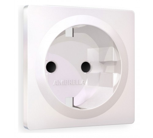 Накладка для розетки с заземлением и со шторками Ambrella Volt AP2070 Quant