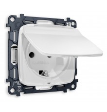 Розетка влагозащищенная с заземлением и со шторкой, без рамки с крышкой Ambrella Volt MO128010 Quant