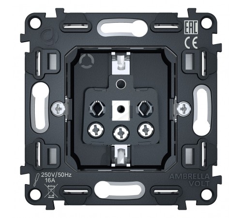 Механизм розетки с заземлением Ambrella Volt VM141 Quant