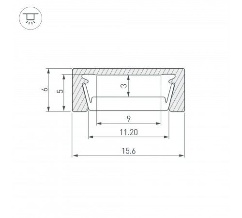 Профиль накладной Arlight 044530 MIC-M