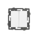Выключатель двухклавишный без рамки Arlight 49887 SWT