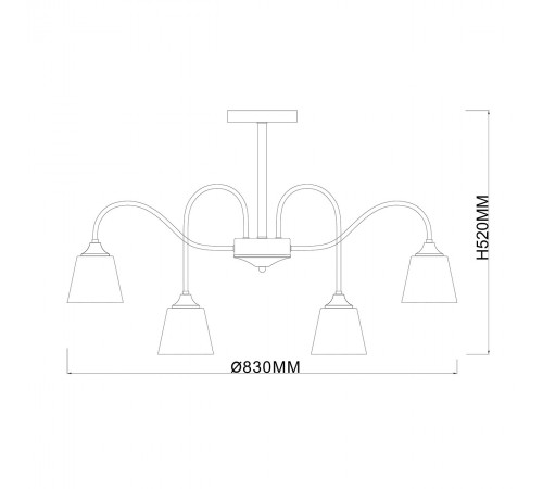 Люстра на штанге Escada 1147/8P Cobra