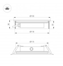 Встраиваемый в дорогу светильник Arlight 038165 ART-GROUND-SLIM