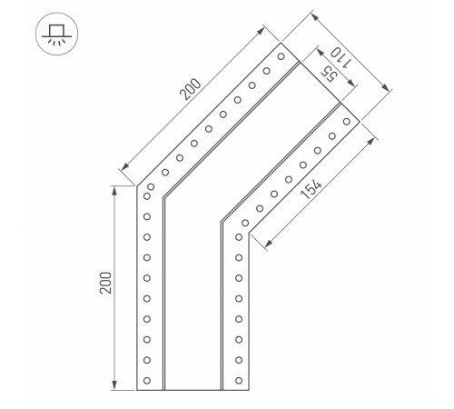 Соединитель угловой L-образный накладной Arlight 030129 S-LUX