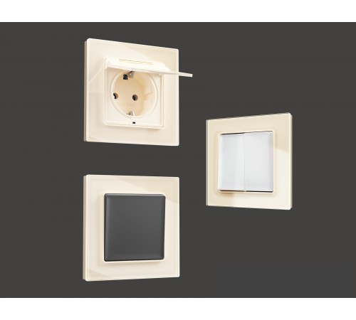 Рамка на 5 постов Ambrella Volt AF330305 Platos Стекло органическое