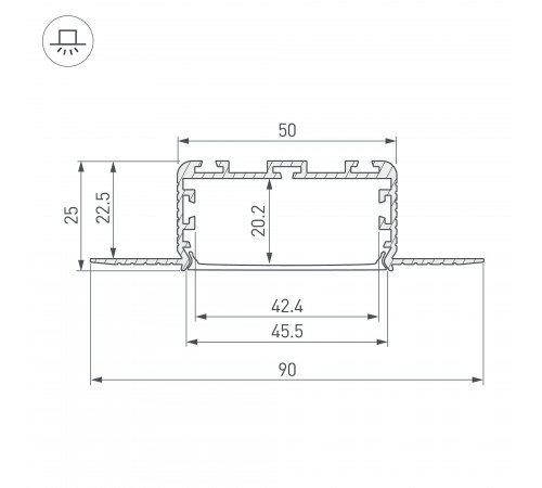Профиль встраиваемый Arlight 028918 KLUS-POWER