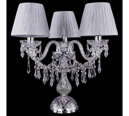 Настольная лампа декоративная Bohemia Ivele Crystal 1403L/3/141-39/Ni/SH6-160 5703