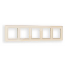 Рамка на 5 постов Ambrella Volt AF330305 Platos Стекло органическое