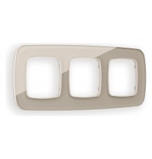 Рамка на 3 поста Ambrella Volt OF350603 Radian Стекло натуральное