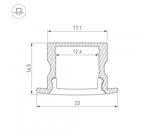 Профиль встраиваемый Arlight 036327 ARH-LINE