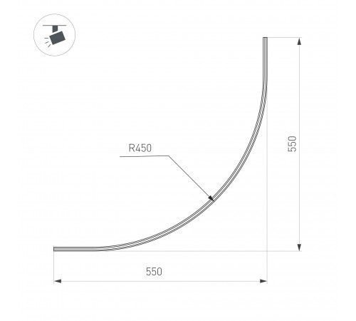 Трек накладной Arlight 043248 MAG-MICROCOSM