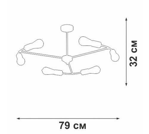Люстра на штанге Vitaluce V3025-1/6PL V3025