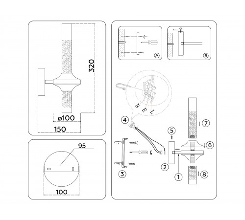Бра Ambrella Light LH55362 HIGH LIGHT