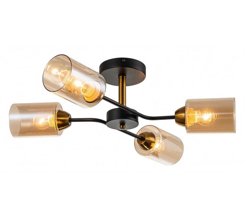 Люстра на штанге Escada 1131/4P Black/Gold Vertigo