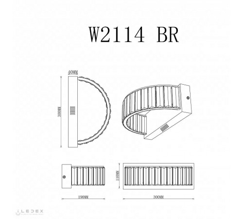 Накладной светильник iLedex W2114 BR Woodstock