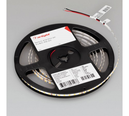 Лента светодиодная Arlight 044061 A120 24V 5mm 9.6 W/m