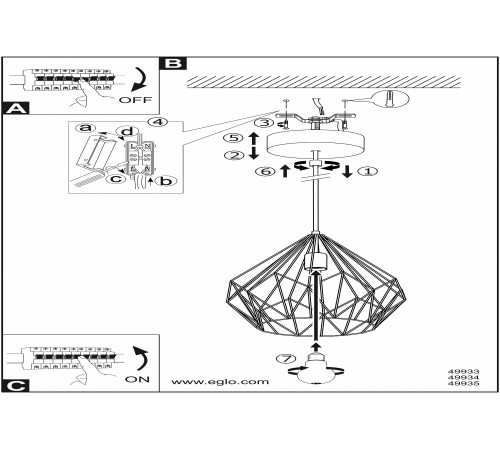 Подвесной светильник Eglo 49933 Carlton