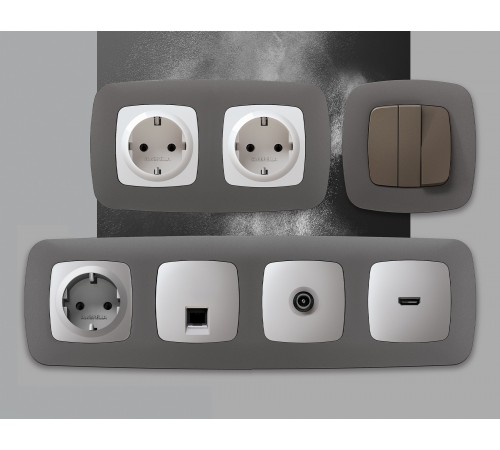 Рамка на 5 постов Ambrella Volt OF140655 Ecta