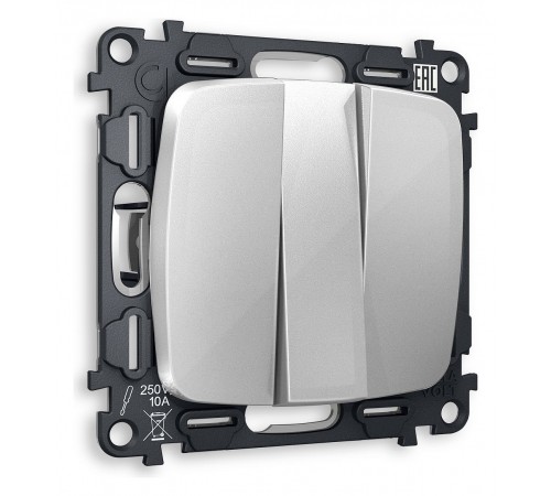 Выключатель трехклавишный без рамки Ambrella Volt MO405010 Quant