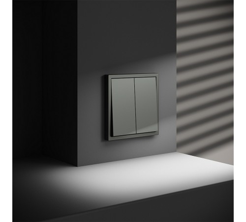 Выключатель проходной двухклавишный без рамки Voltum VLS020306 S70