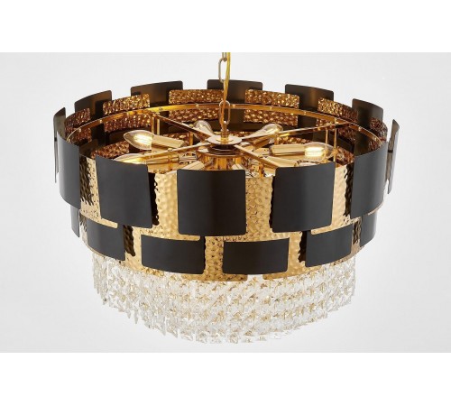 Подвесная люстра LUMINA DECO LDP 7045-600 BK+GD MOLINA