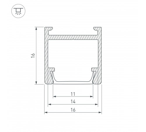 Профиль накладной Arlight 023858 Pds